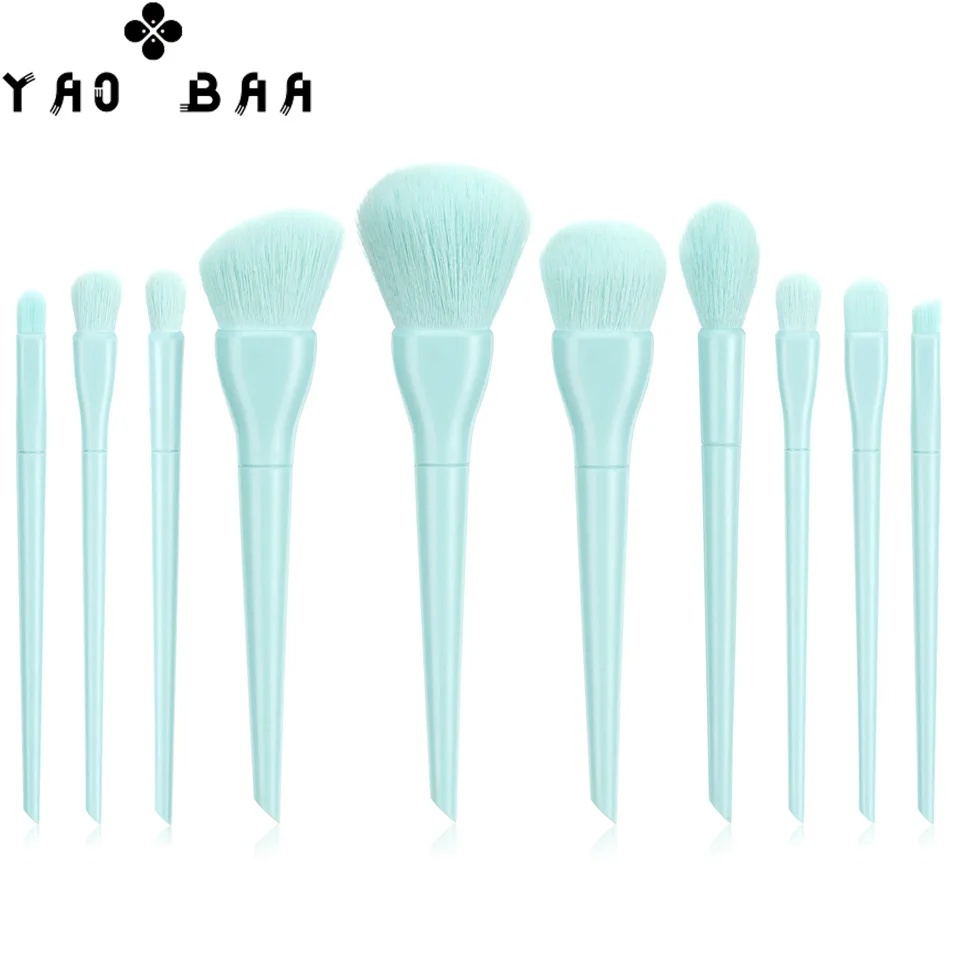 

Yao Baa new 10 makeup brushes candy one makeup brush set beauty tools cosmetic bag