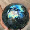 Natural labradorite sphere rock quartz crystal ball healing 1