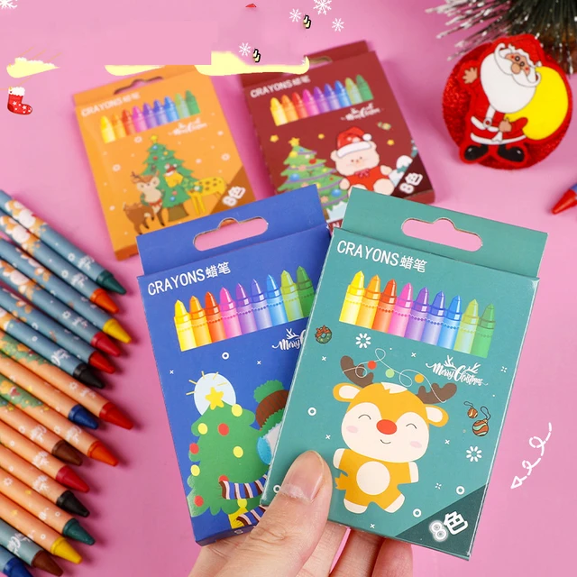 Crayons For Kids 8/12 Colors Christmas Toddler Crayons Non-Toxic Baby  Crayons Coloring Art Supplies Students Kids Stationery - AliExpress