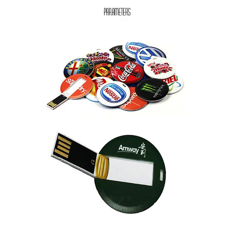 Мини флеш накопитель Usb с круглой кредитной картой карта памяти логотипом на