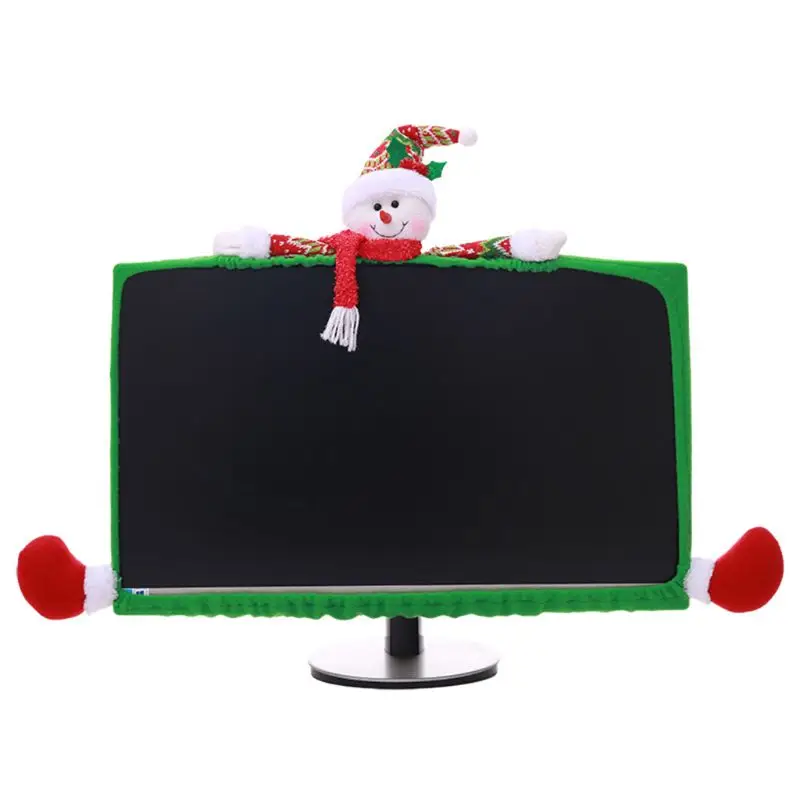 Рождество компьютер ноутбук ЖК-экран монитор крышка протектор декор для 19-27in дисплей - Цвет: Snowman