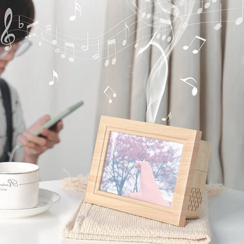 

Photo Frame Shape Humidifier with Bluetooth Speaker,Aroma Diffuser Ultrasonic Spray Humidifier for Home,Office-US Plug