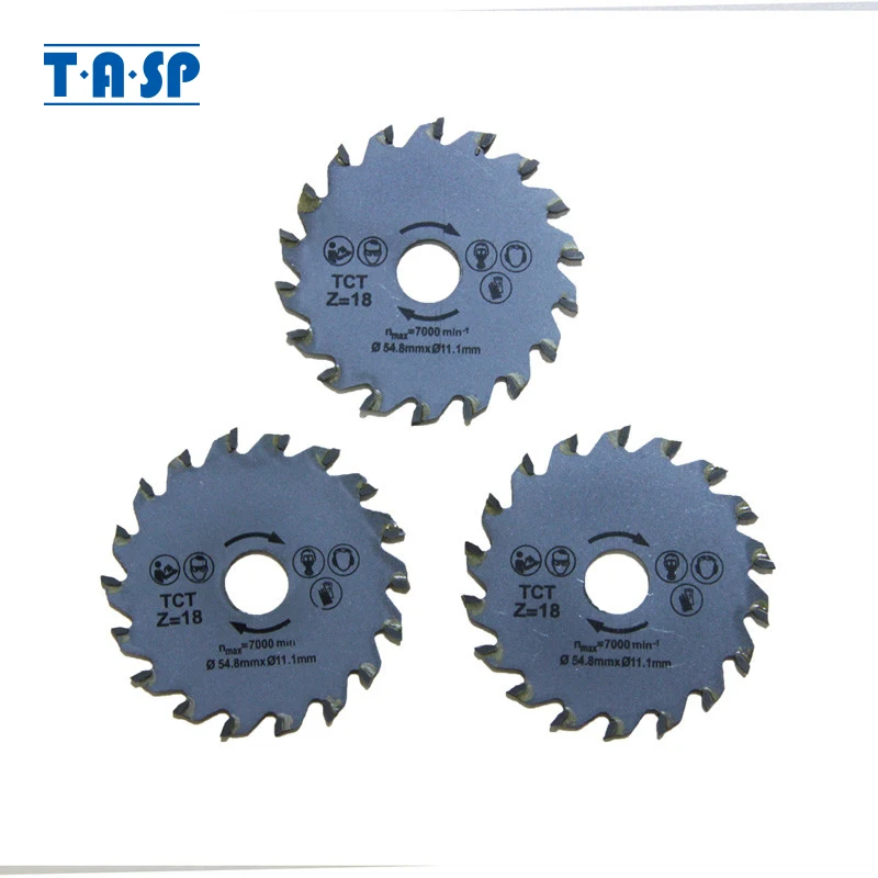 

3 Pieces 54.8x11.1mm TCT Mini Circular Saw Blade for Wood Cutting