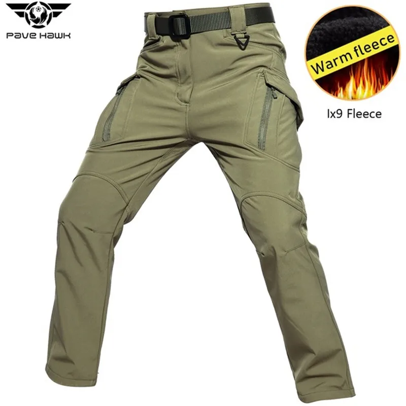 Mens Cargo Trousers Combat Work Pants Tactical Waterproof Thermal Warm Pants UK 