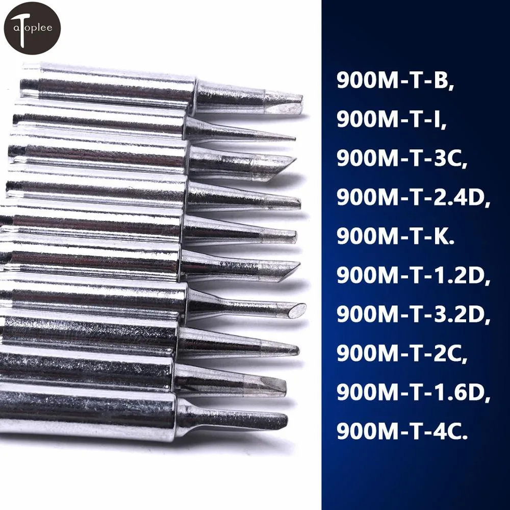 

10Pcs Soldering Iron Tips 900M-T Soldering Iron Tip Lead-free Solder Tips Welding Head Soldering Tools