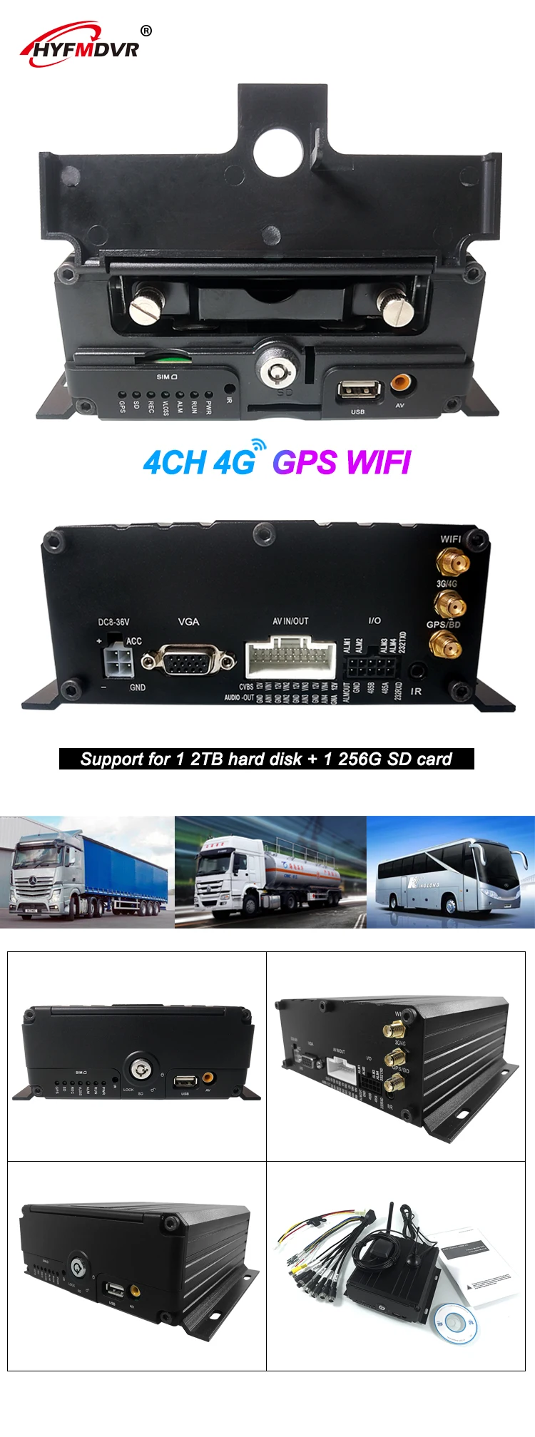 LSZ source factory sd+ хост мониторинга жесткого диска ahd1080p 2 млн пикселей 4g gps wifi mdvr школьный автобус/экскаватор/комбайн