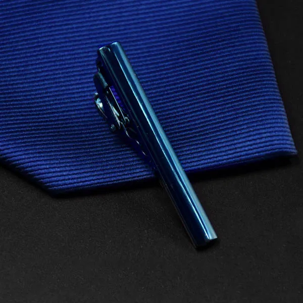 Мужские классические зажимы галстука на шею, зажимы галстука, булавки для свадьбы, бизнеса, мужские Модные украшения, подарки, черные - Окраска металла: Peacock blue