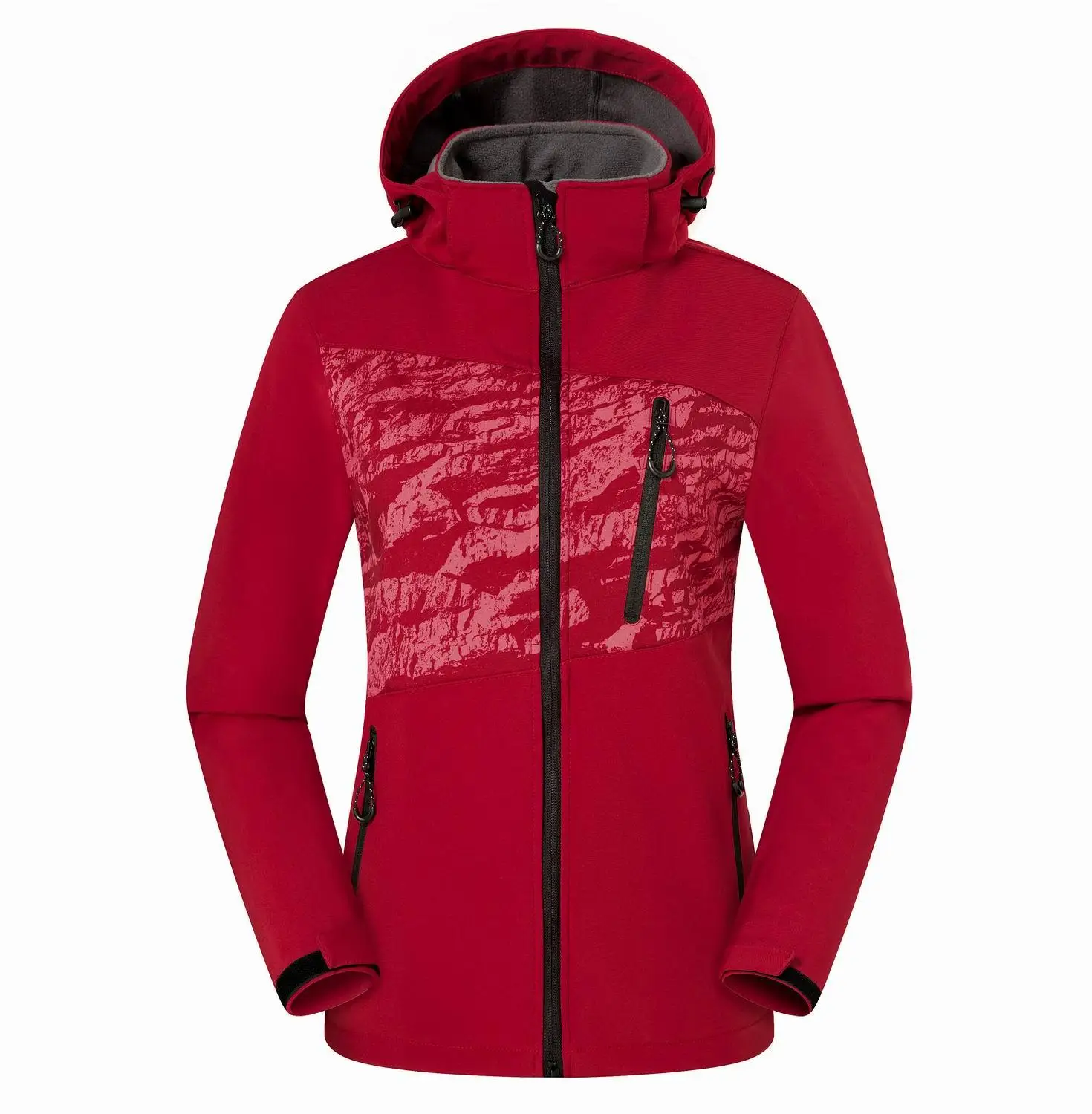 Женская флисовая куртка для пешего туризма из горной кожи, флисовая Спортивная ветровка для походов, походов, скалолазания, лыжного спорта, Женское пальто VB105 - Цвет: Red