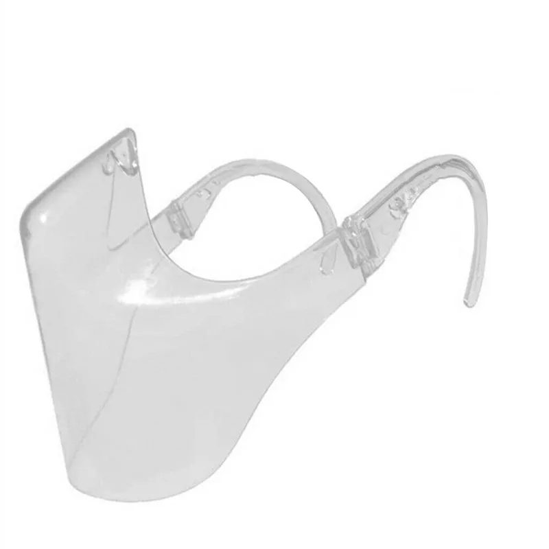 Durable Face Shield Plastic Reusable Mouth Masks Transparent Work Wear Kitchen Face Cover Men Women Mouth Cover Protective Mask