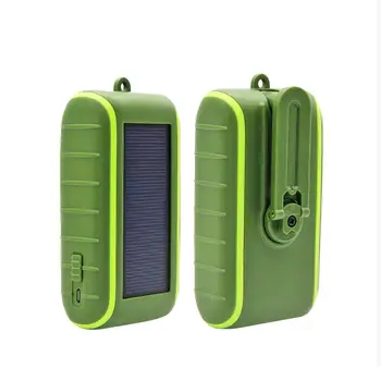 

Solar Power Bank Mobile Phone USB Charging Power Pack Safe Reliable Emergency Hand-cranked Device Fast Delivery Dropshipping
