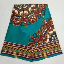 6 ярдов синяя африканская традиционная рубашка "Дашики" с принтом яванская воск Анкара африканская Angelina Печать Ткань NAW-46