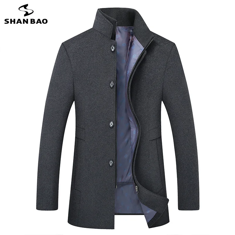 big size M-6XL men's casual wool coat 2019 winter new brand luxury high quality business gentleman stand collar zip button coat big size M-6XL men's casual wool coat 2019 winter new brand luxury high quality business gentleman stand collar zip button coat