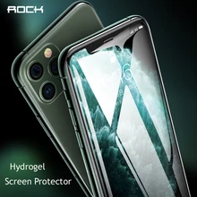 ROCK 2 шт 0,18 мм тонкая полноразмерная пленка для iphone 11 pro max 6,5 3D изогнутая мягкая Гидрогелевая Защита экрана для iphone 11 pro