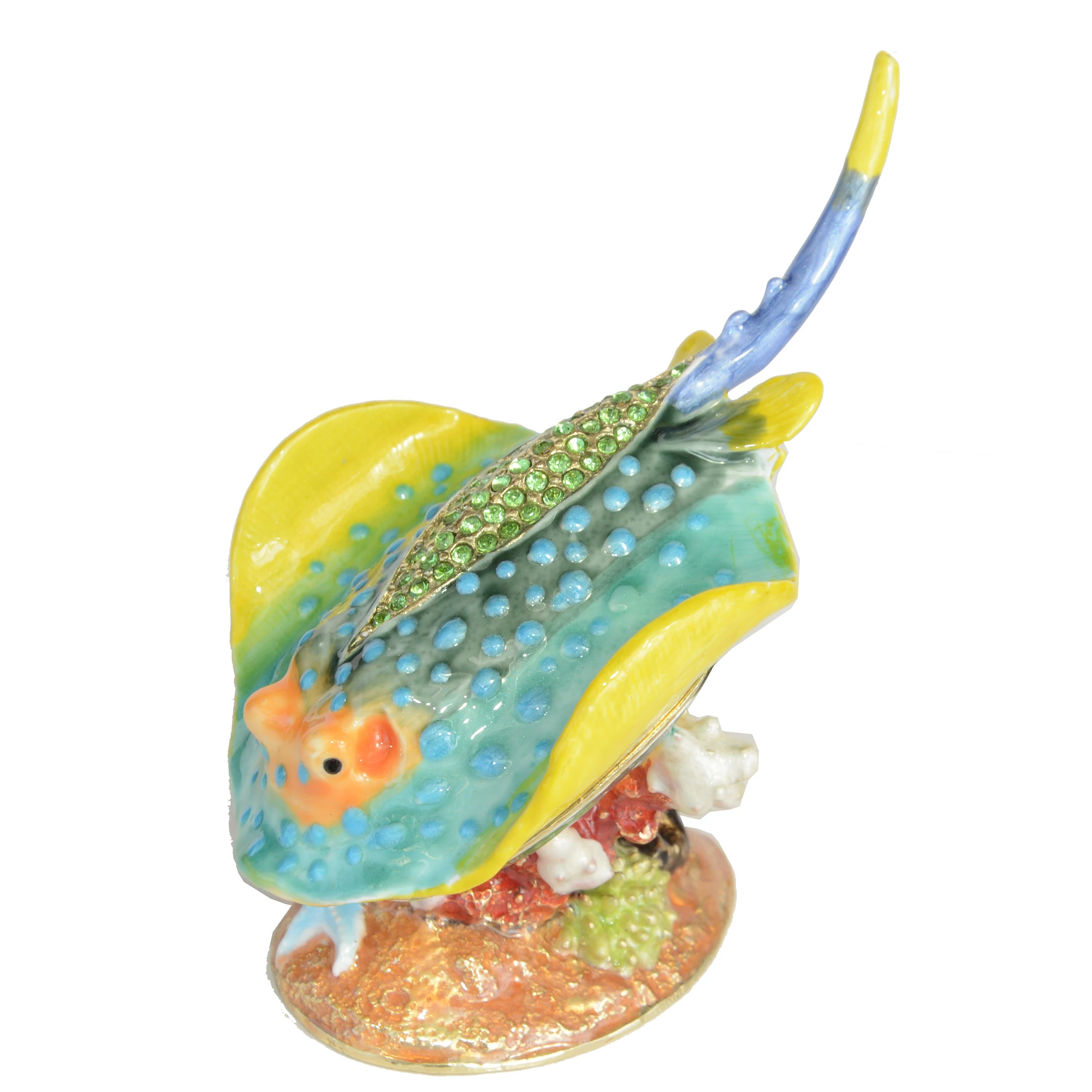 Stingray Fish Trinket Jewellery Box, Nautical Decoration, Novelty Gift, Ring, Earring Holder