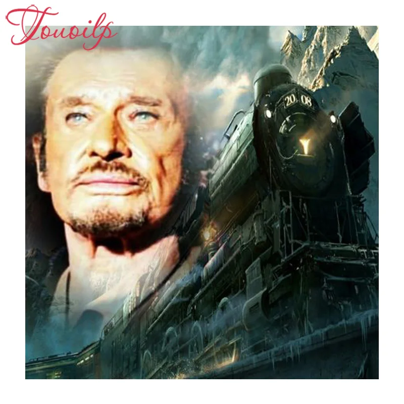 TOUOILP Art paintings gift diy Full 5D DIY Diamond embroidery Rhinestone cross Stitch Crafts johnny hallyday Paintings | Дом и сад