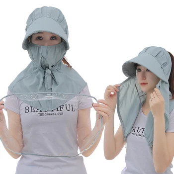 

1pc Transparent Anti-fog Dust mask Adult removable Anti-Saliva Full Face Hat Face Protective Cap Sun Protective Hat 5colors