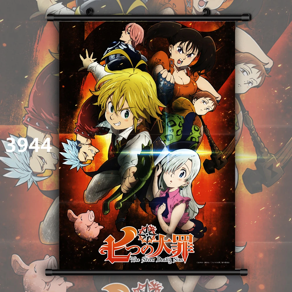Seven Deadly Sins Nanatsu no Taizai Meliodas x Elizabeth Аниме Манга настенный плакат в рулоне - Цвет: 3944