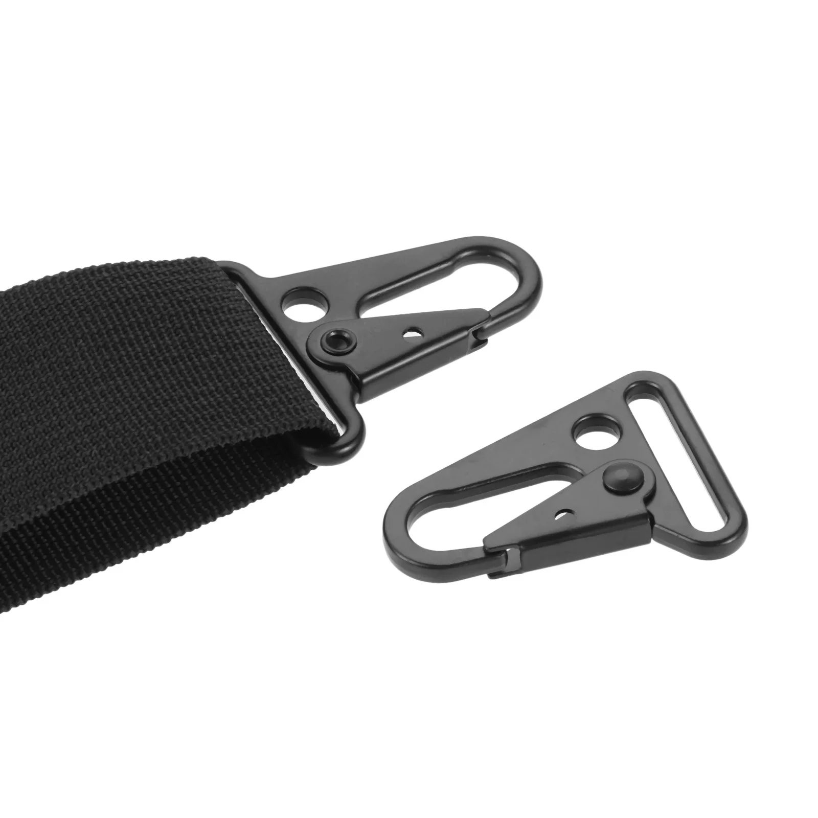 2X Strong Black Sling Clips Spring Snap Hooks Buckle Webbing Carabiners  Hardware
