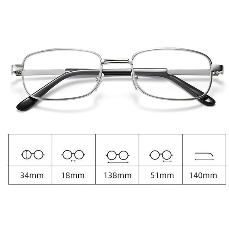 NYWOOH Real Glass Lens Reading Glasses Men Women Square Full Frame Presbyopic Glasses Anti-Scratch Diopter Eyewear +1.5 2.0 2.5 6