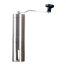 Портативная ручная кофемолка из нержавеющей стали, портативный шлифовальный станок из нержавеющей стали, домашняя кофемолка