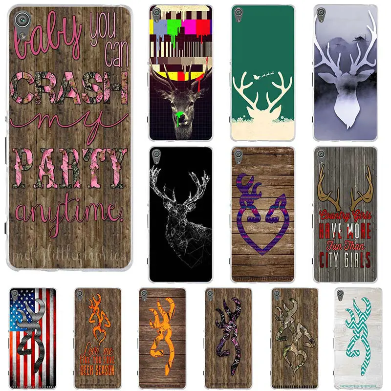 Silicone Soft TPU Phone Case Bags for Sony Xperia Z Z1 Z2 Z3 Z5 M2 M4 XA E5 T3 Compact Shell Browning Camo Logo Deer Hunting | Мобильные