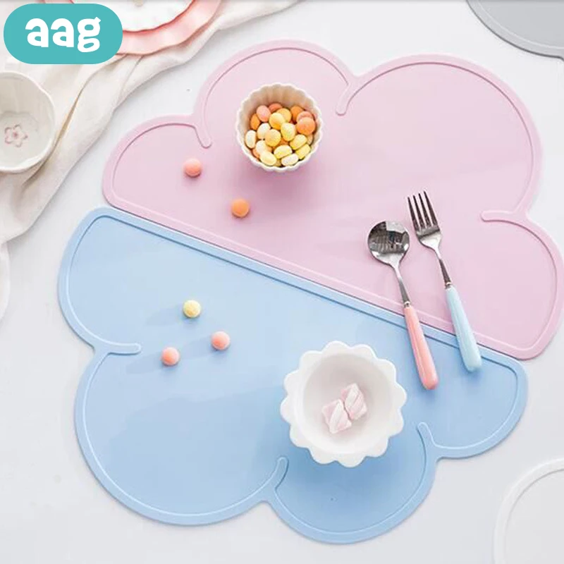 

AAG Baby Silicone Placemat Anti-slip Safety Soft Foldable Children Feeding Mat Table Pad Kids PVC Placemats for Table Waterproof