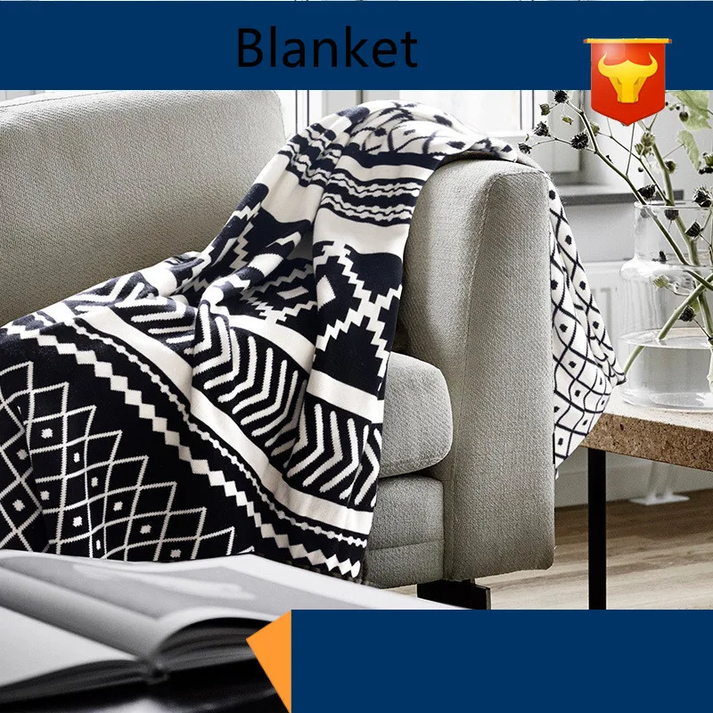 

130x180cm Cotton European Bed Throw Blankets Sofa Bad Travel Winter Super Warm Blanket Mat Nordic Towel Beds Covers Home Textile