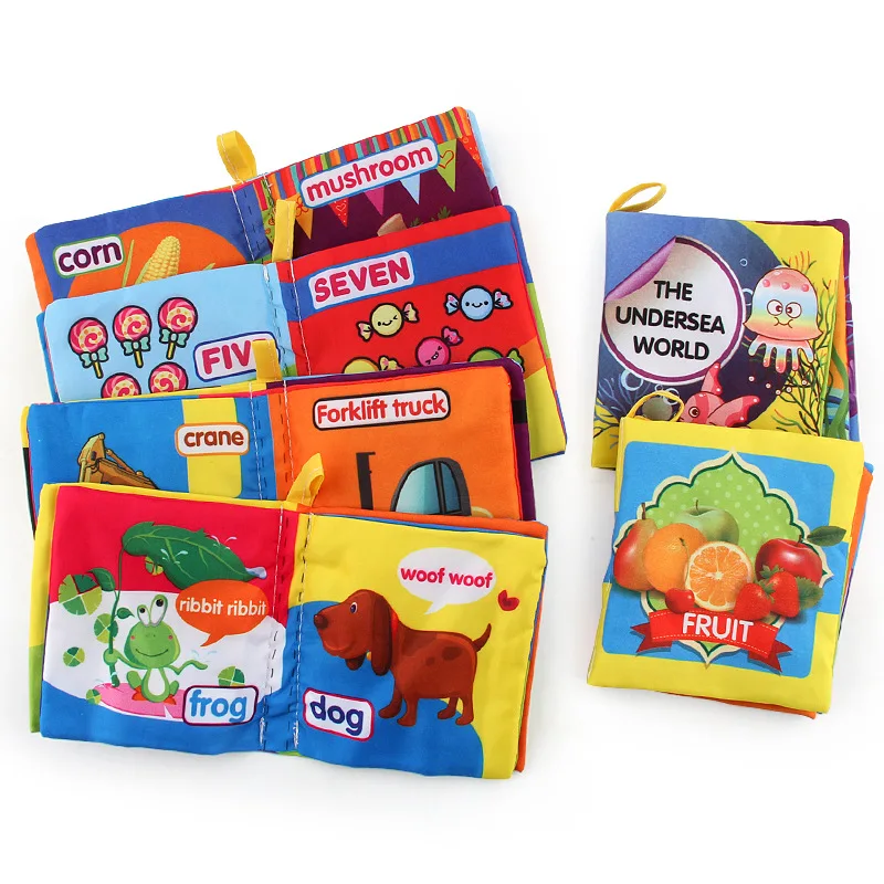 

Infant Baby Early Childhood Cloth Book Tear Rotten Baby Cloth Book Early Education Toy Cloth Book 2956