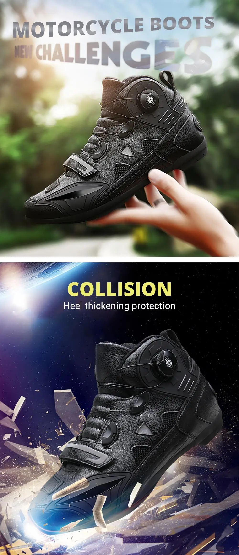 New Motorcycle Boots Riding Boots Motorcycle Shoes Men Breathable Botas Moto Boots Hombre Motorbike Biker Touring Ankle Shoes