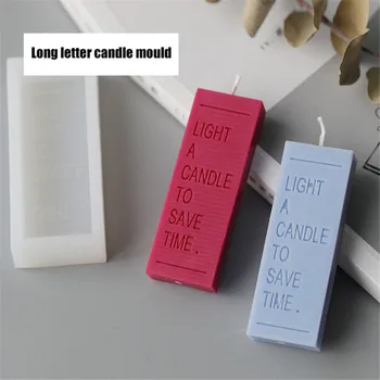 

Rectangle Letter Candle Mold INS Popular Style Scented 3D DIY Candle Making Mold Craft De Silicona Cemento Candle Silicone Mould