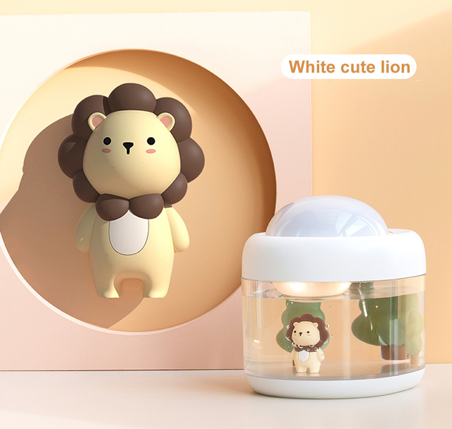 Lamp Wireless Air Humidifier USB Portbale 2000mAh Battery Rechargeable Projector Umidificador Aroma Humidificador