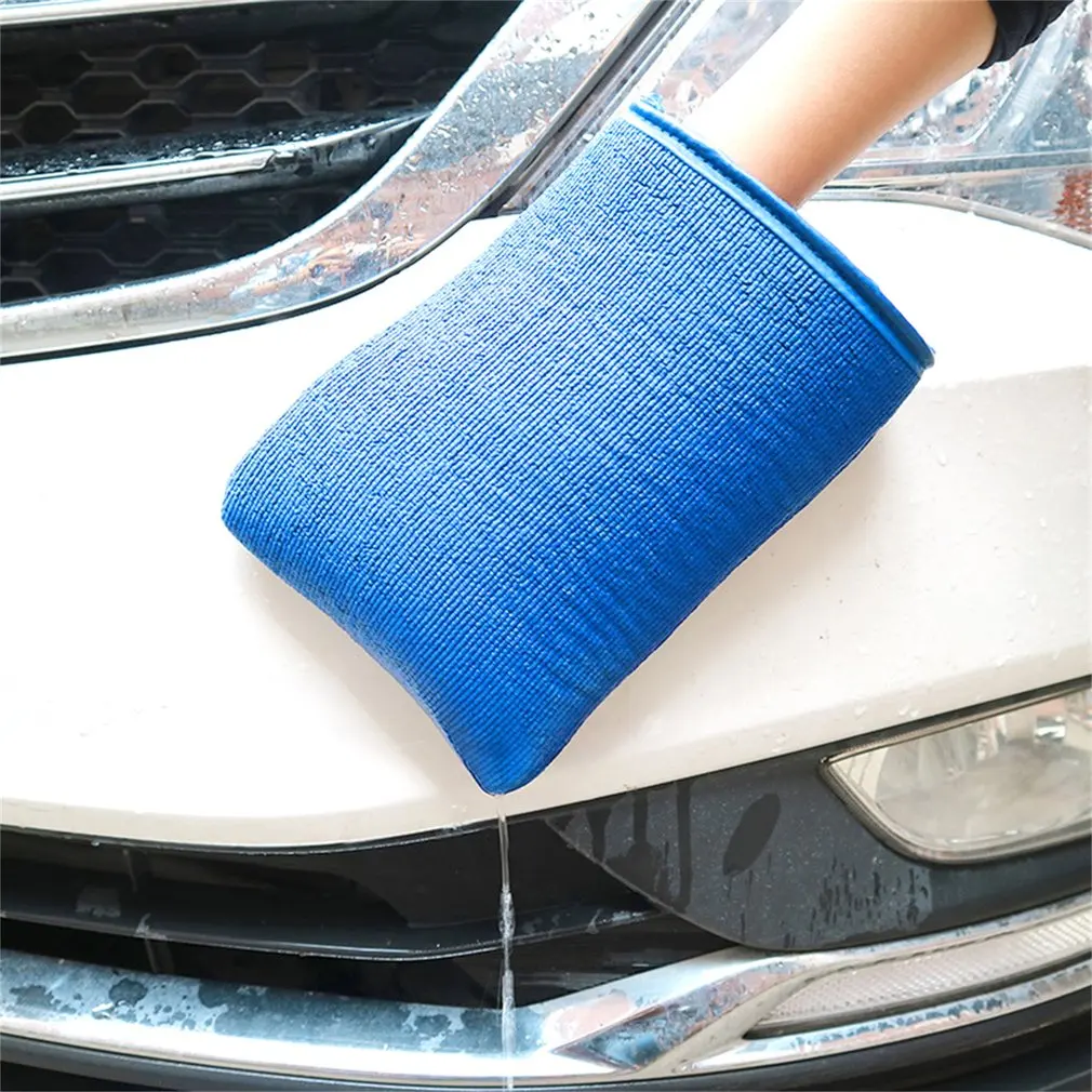 Baynne Clean Nanoscale Grinding Mud Washing Gloves Microfiber No Scratch Mitt Wash Decontamination Cloth for Car Polishing 