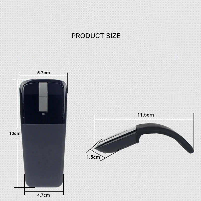 wireless 2.4G Bluetooth Folding Mouse Optical Mouse 1000DPI for Microsoft Arc Touch 2 Generation Bluetooth Mouse Foldable