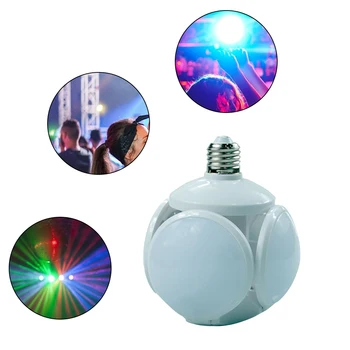 

RGB 85-265V LED Football Bulb Bluetooth Music Foldable Lamp Spotlight Ceiling Light Remote Control