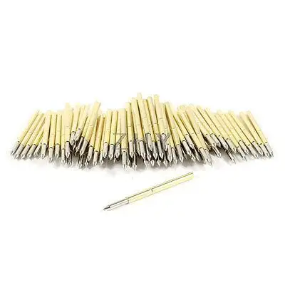 

P125-B 32mm Long Spring Loaded 1.8mm Dia Spear Tip Testing Probes Pins 100 Pcs