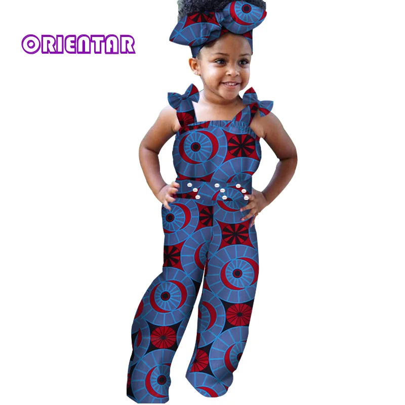 Одежда в африканском стиле для детей Длинный комбинезон маленьких девочек