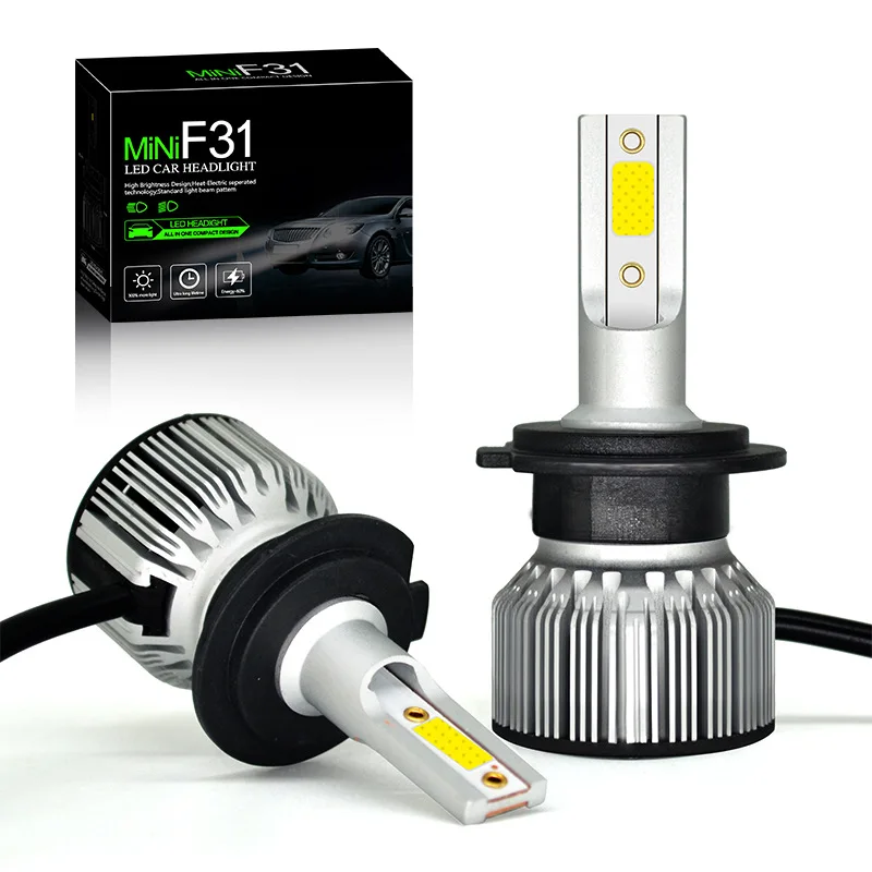 

FUXUAN Car Headlight H7 LED 4 LED Chips H4 Bulb Kit 12V 50W 6000K 12000LM Headlamp Light H7 hb3 LED HB4 LED H11 H8 H9 9005 9006