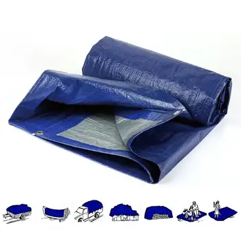 

Waterproof Camping Tarpaulin Cover Simple Tent Heavy Duty Tarp Ground Camping Sheet 4 Sizes