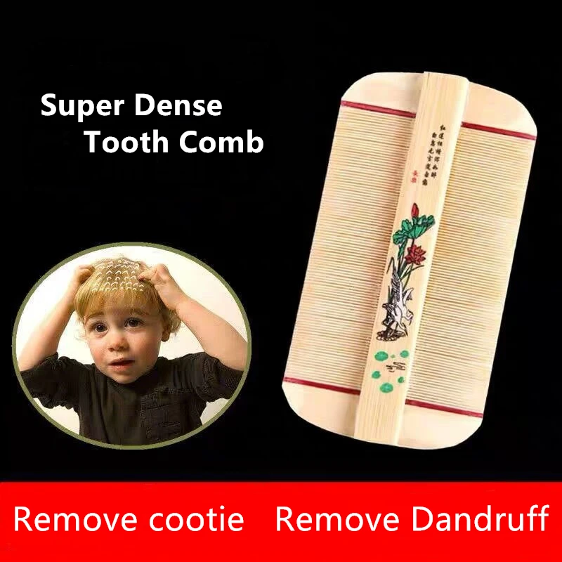 

High grade hand-made bamboo refining Scorpion super dense tooth comb remove dandruff children lick eggs waterproof Cootie combs