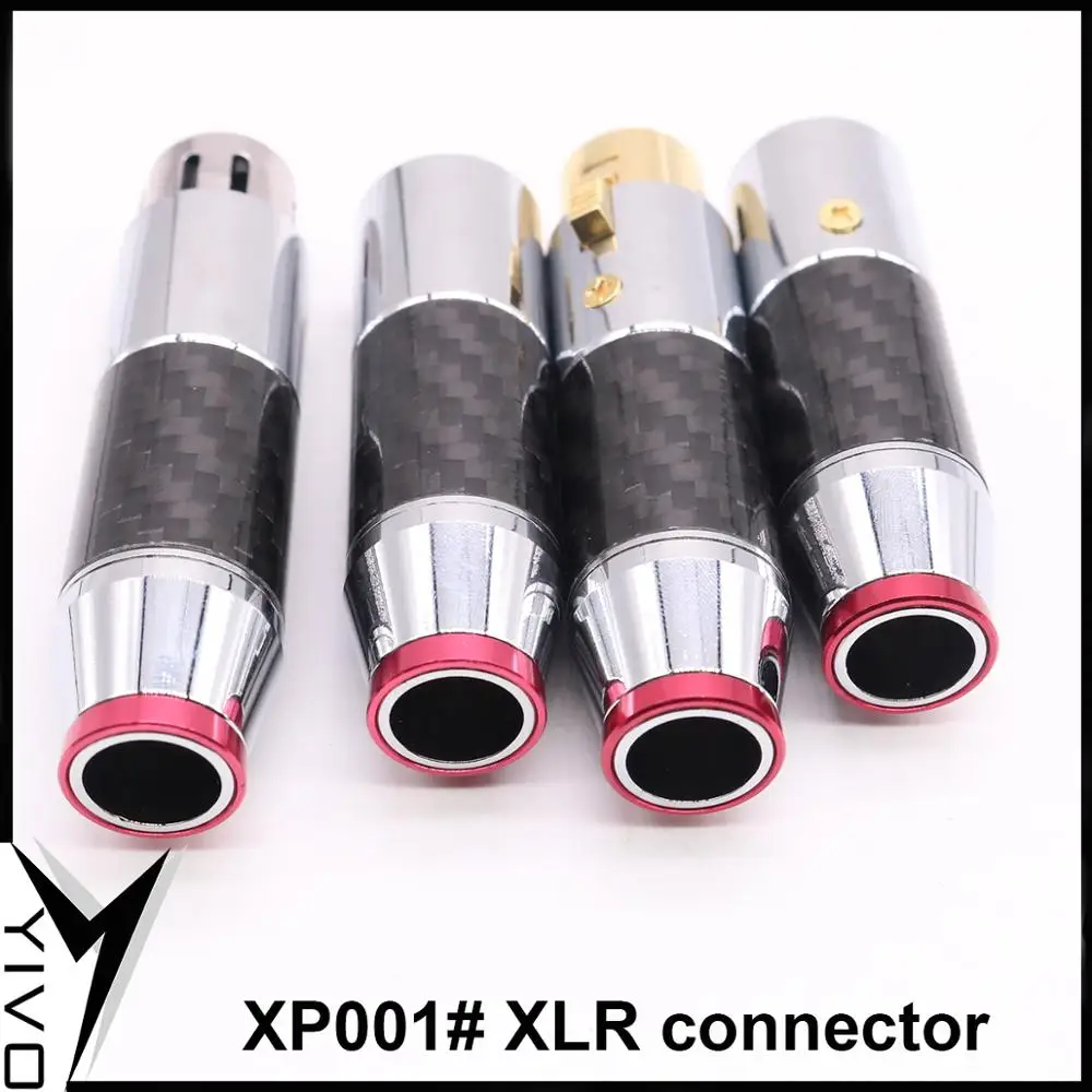 Pinos de Fibra Pares Macho Fêmea 3 Carbono Cobre Chapeado Ródio Ouro Xlr Plug Conector 2 - 4 - Image 4