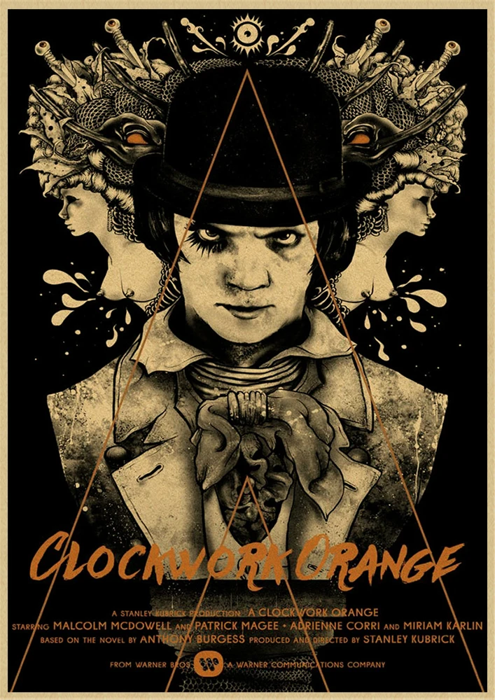 Classic Movie A Clockwork Orange Poster - Home Furnishing Decoration - Kraft Movie Poster Drawing - Wall Stickers - Decorative Painting image 3
