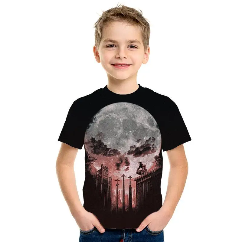 Nuevo Shantou estilo gtico camiseta de los nios 3D impreso Taro nios Топы moda manga corta verano calle ropa de los nios