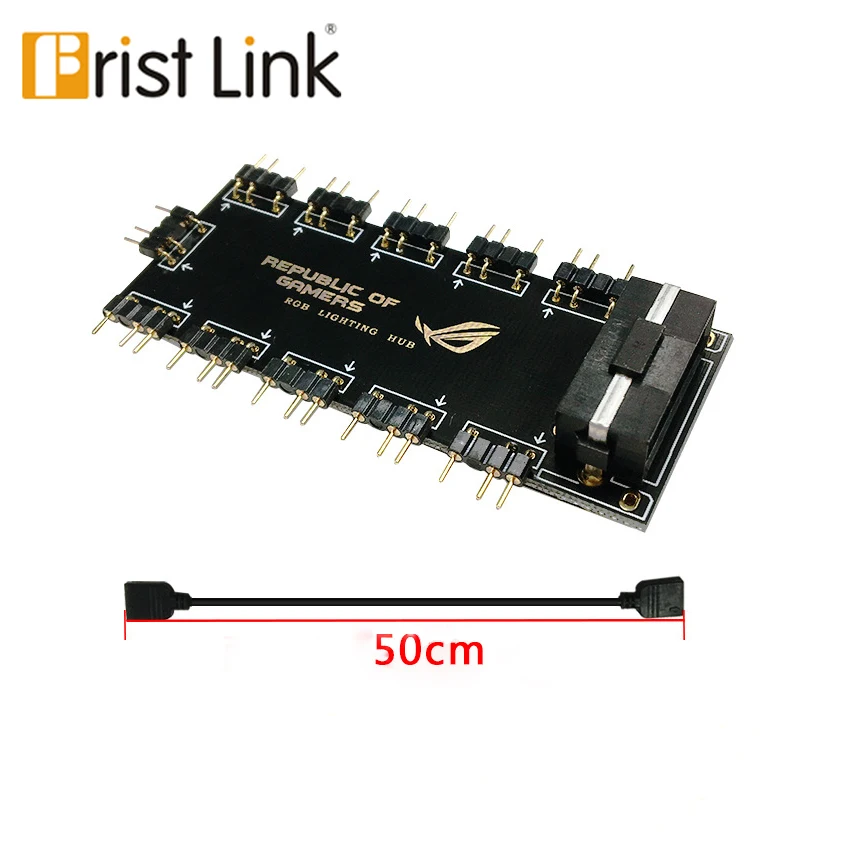 

12V AURA RGB Lighting Hub, 7 or 10 port RBW LED Lightning Synchronous Extension for AURA Motherboard for GIGABYTE,ASUS