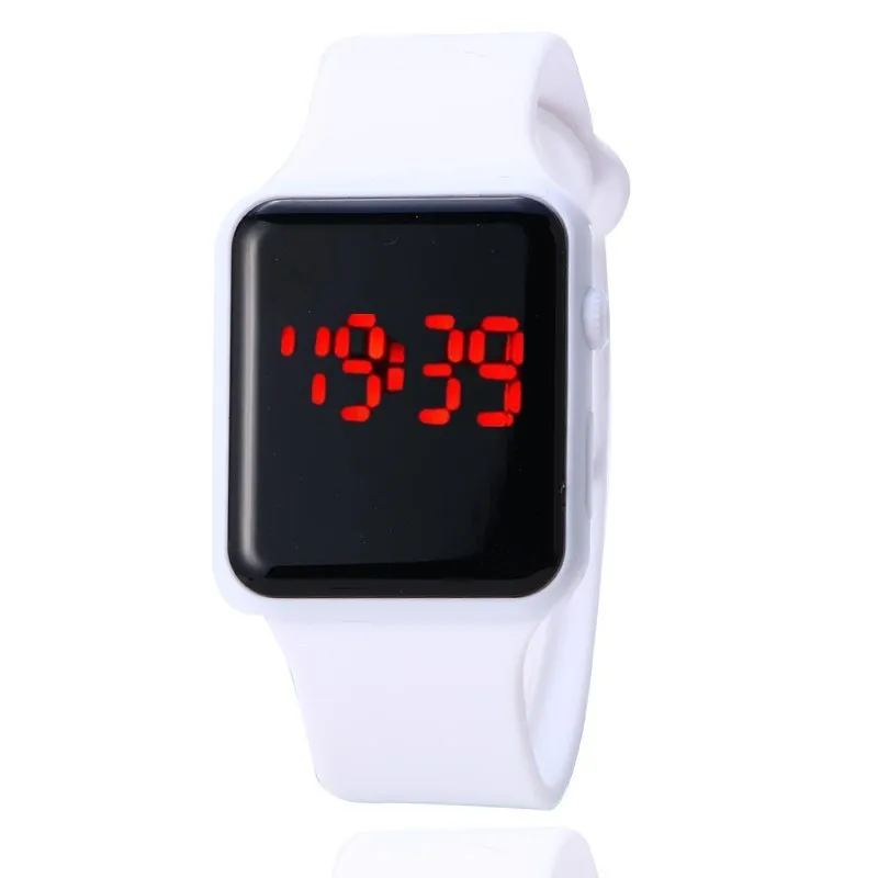 1 шт. силиконовые светодиодный цифровые часы, цветные детские электронные студенческие спортивные часы для мальчиков и девочек, детские часы, цифровые наручные часы