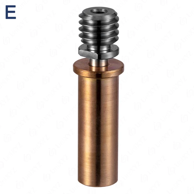 CR-6 SE V6 Volcano Hotend Bi-Metal Heatbreak Titanium Alloy+Plated Copper Bimetal Throats for Anycubic Creality 1.75mm Filament E