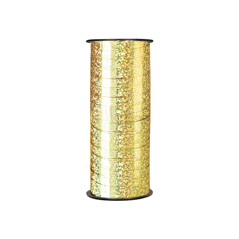 100pcs Golden NICEXMAS, 100 ярдов, гофрированная лента для завивки, рулон серебряной ленты для воздушных шаров для вечеринок, фестивалей, цветов, рукоделия и упаковки подарков - Цвет: 100pcs Golden