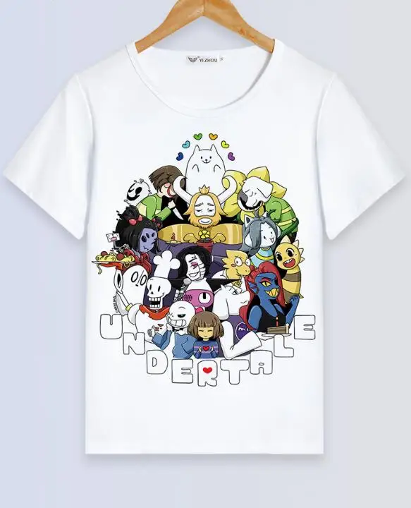 Детские Взрослые Семейные рубашки аниме Cos Undertale Frisk Toriel SansCasual Футболка Топ Sans Chara