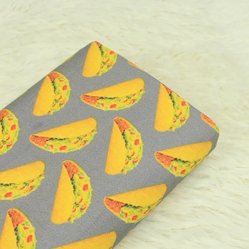 

Half Meter 100% Cotton Canvas Fabric With Yellow leaves Print, Handmade DIY Bag Sofa Pillow Back Cushion Sewing Material CR-740