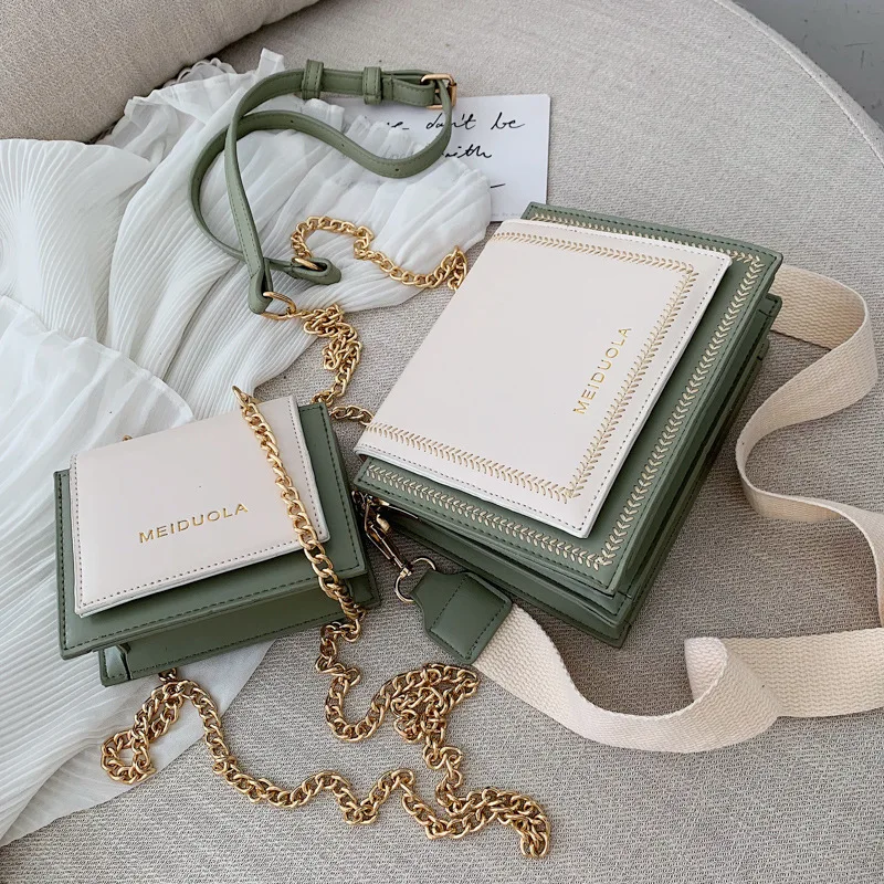 

JIULIN New sewing thread small square bag Korean version of single shoulder oblique satchel bag