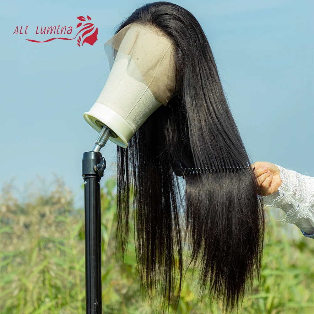 13X4 Синтетические волосы на кружеве парик человеческих волос Прямые бразильские человеческие волосы Синтетические волосы на кружеве al парик плотность 180% 8-32 дюйма Али Lumina